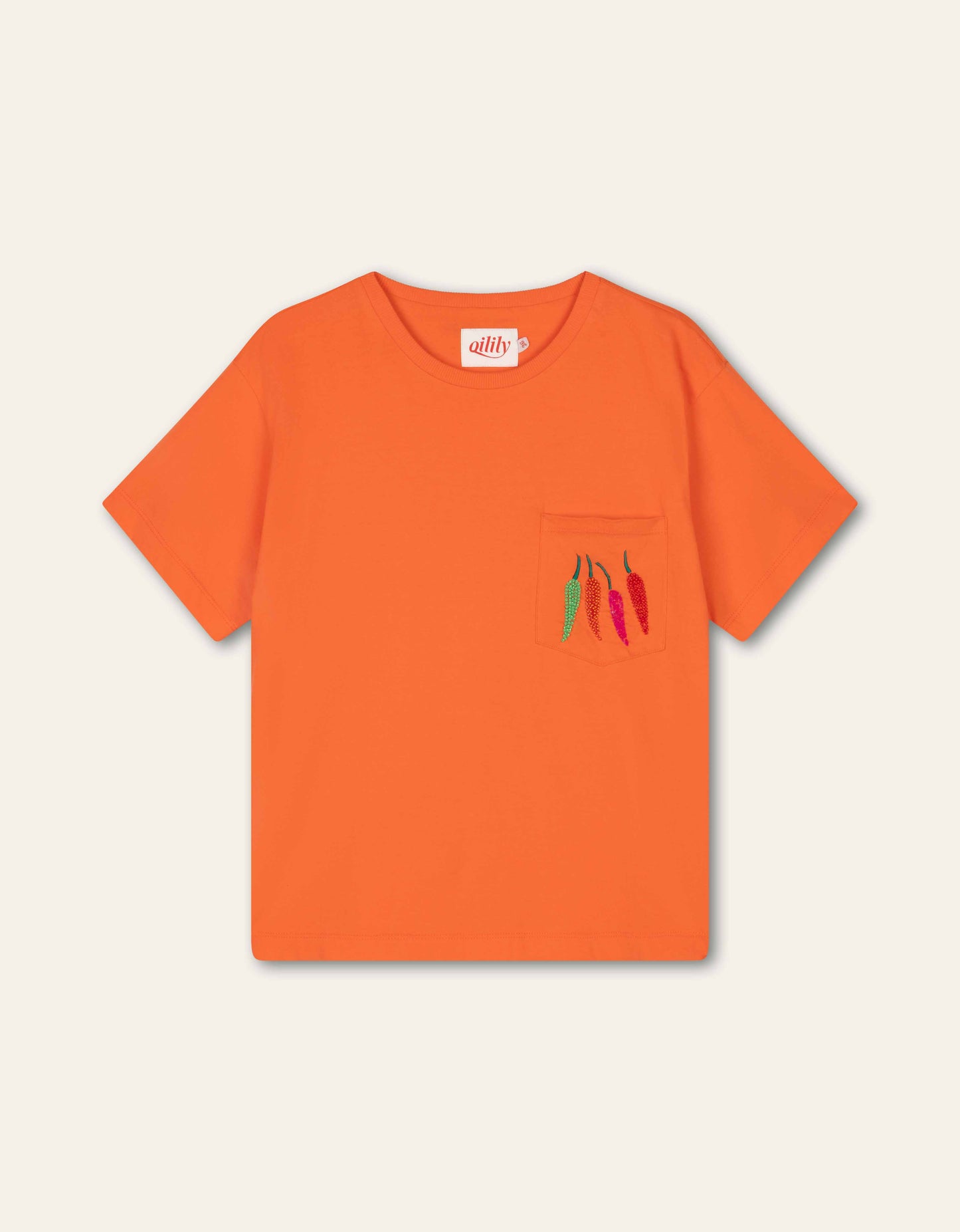 TUXEN JERSEY CREW TOP LIVING CORAL | OILILY