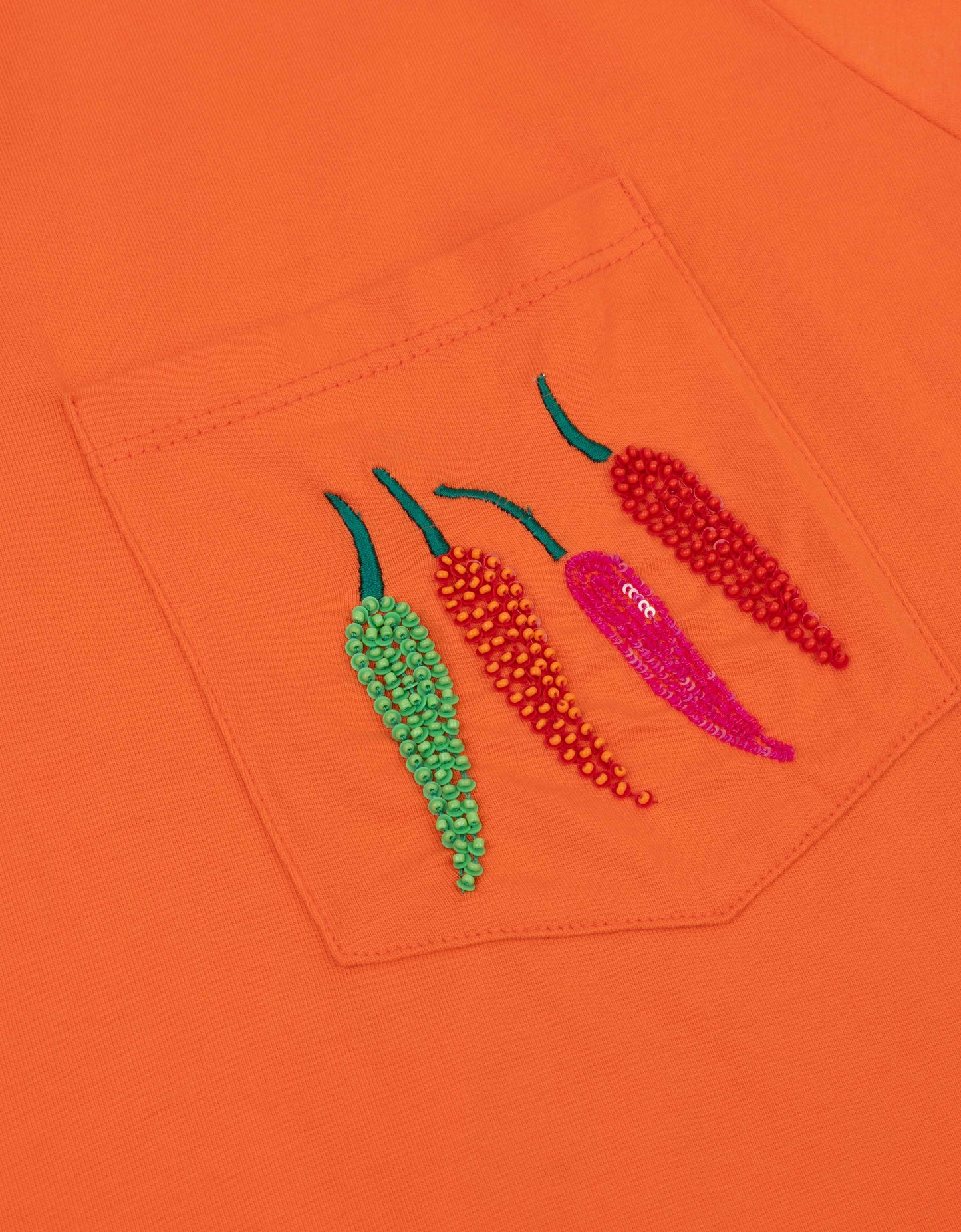 TUXEN JERSEY CREW TOP LIVING CORAL | OILILY