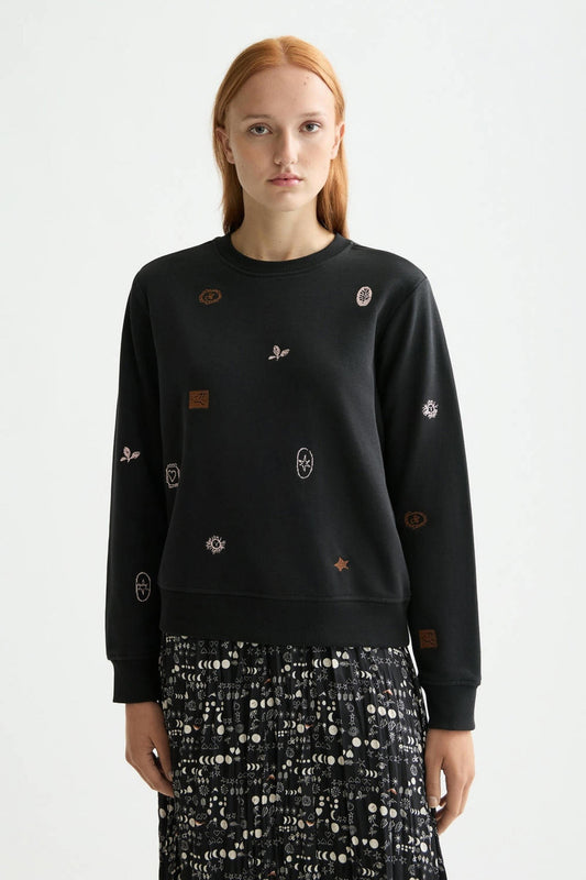 EMBROIDERY REGULAR SWEATSHIRT METEORITE | SCOTCH & SODA