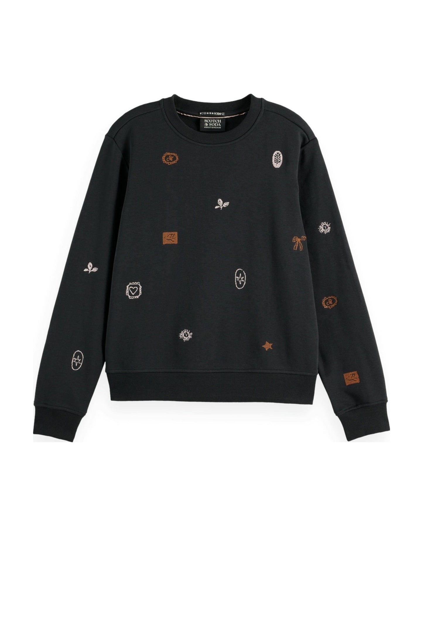 EMBROIDERY REGULAR SWEATSHIRT METEORITE | SCOTCH & SODA