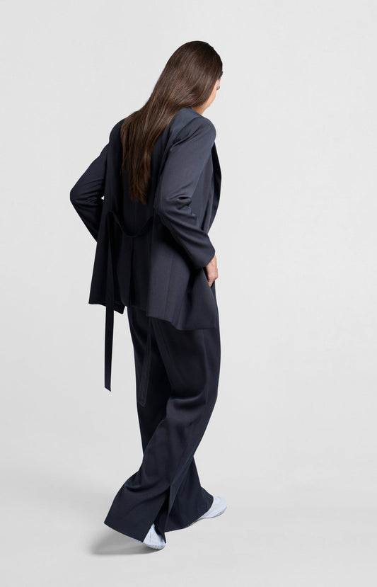 BROEK M ET HOGE TAILLE WIJDE PIJPEN MET SPLIT | YAYA