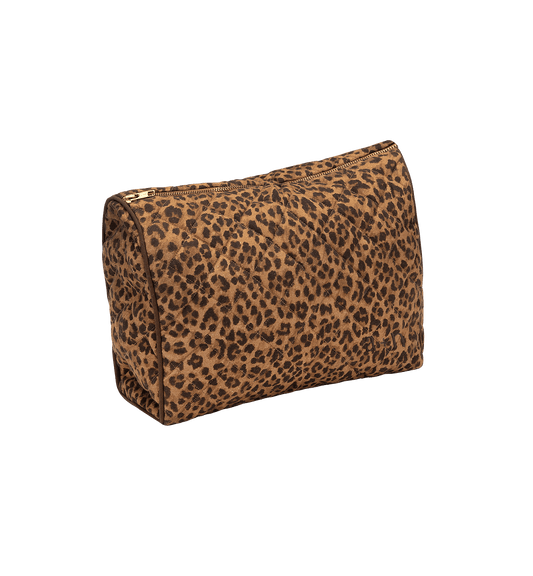 LEOPARD QUILTED WASH BAG | ANNA + NINA