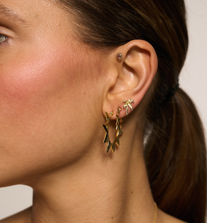 SINGLE SMALL PALMIER STUD | ANNA + NINA