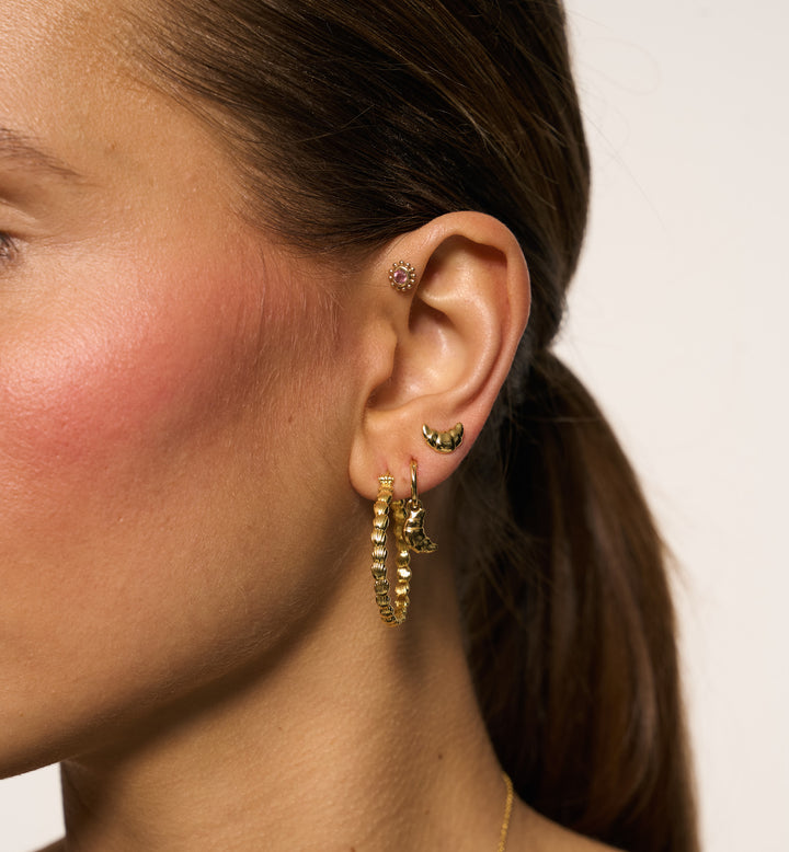 SINGLE CROISSANT STUD | ANNA + NINA