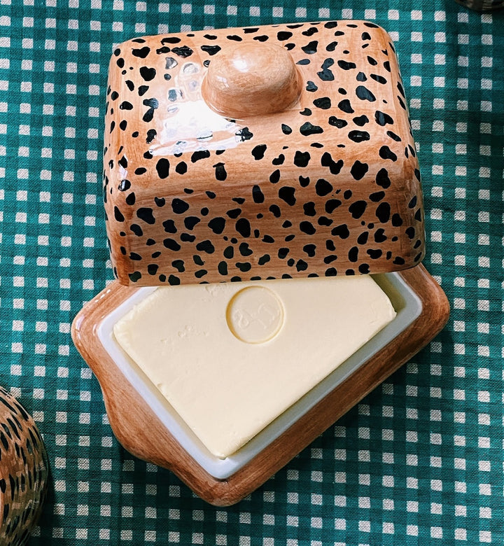 LEOPARD BUTTER DISH | ANNA + NINA
