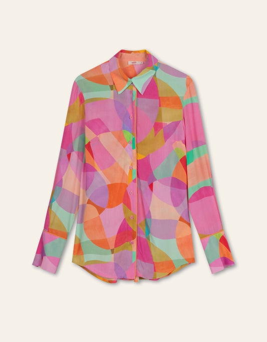 BLUE STAR LONG SLEEVES BLOUSE PRISM PINK | OILILY