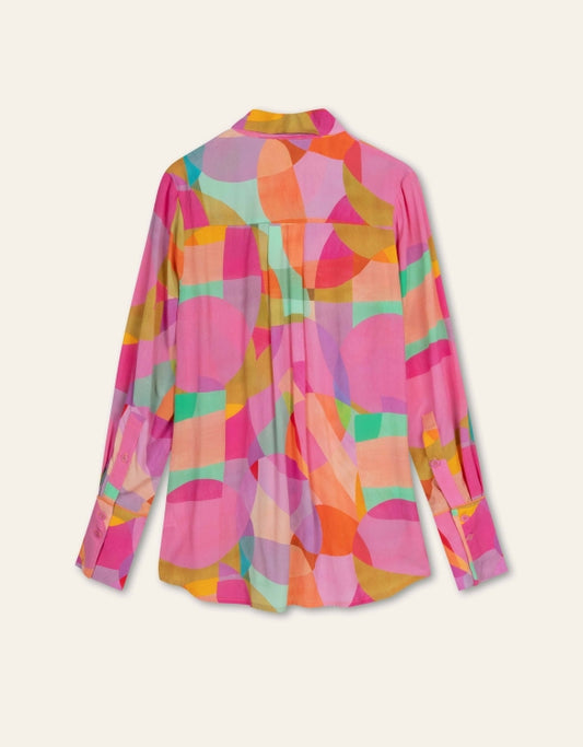 BLUE STAR LONG SLEEVES BLOUSE PRISM PINK | OILILY