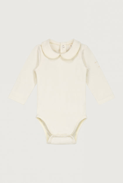 BABY COLLAR ONESIE CREAM | GRAY LABEL