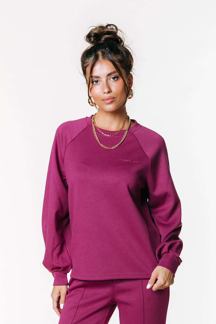 JELENA RAGLAN SWEAT BORDEAUX | COLOURFUL REBEL