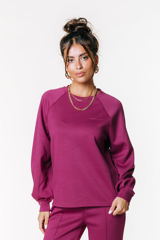 JELENA RAGLAN SWEAT BORDEAUX | COLOURFUL REBEL