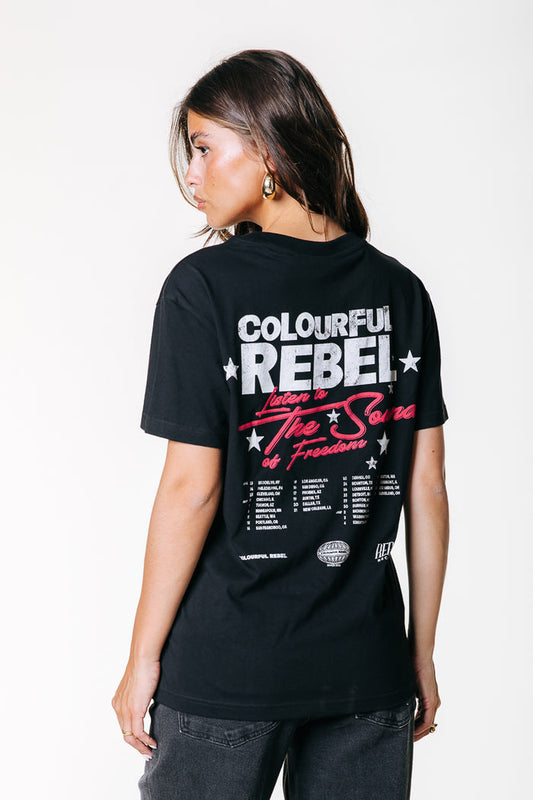 SOUND OF FREEDOM T-SHIRT BLACK | COLOURFUL REBEL