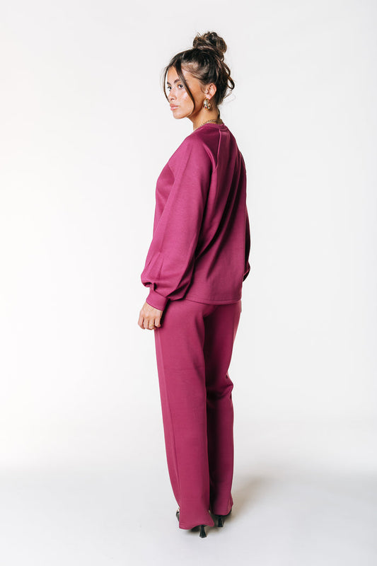 JELENA RAGLAN SWEAT BORDEAUX | COLOURFUL REBEL