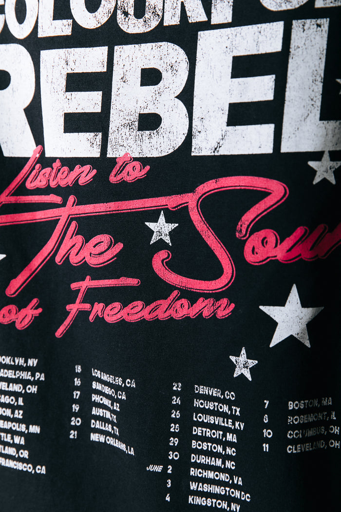SOUND OF FREEDOM T-SHIRT BLACK | COLOURFUL REBEL