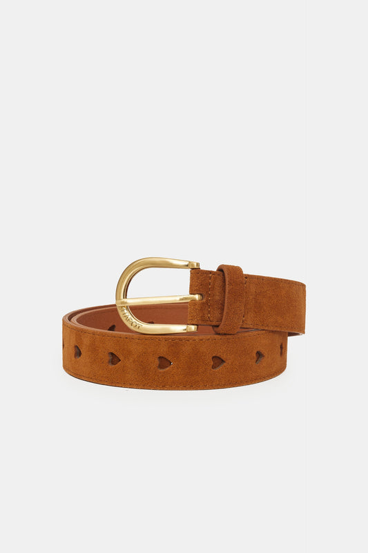 CUT IT OUT HEART BELT BURNT SUGAR | FABIENNE CHAPOT