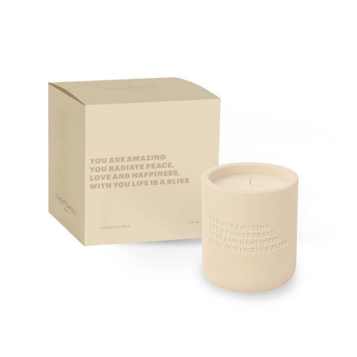 CEMENTED CANDLE 170GR STUDIO YOUR VIBES ARE AMAZING | THE GIFT LABEL
