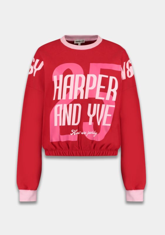 SWEATER HOW WE PARTY RED | HARPER & YVE