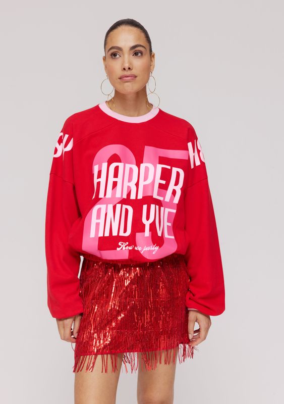 SWEATER HOW WE PARTY RED | HARPER & YVE
