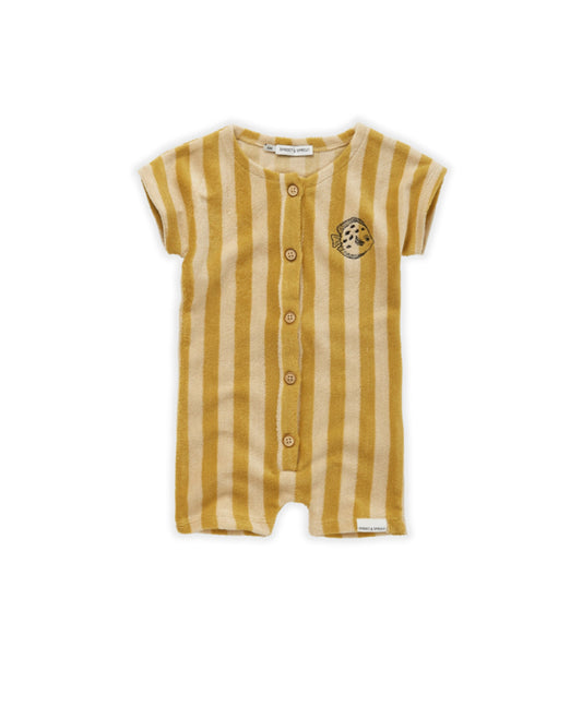 BABY ONESIE STRIPE HONEY YELLOW | SPROET & SPROUT