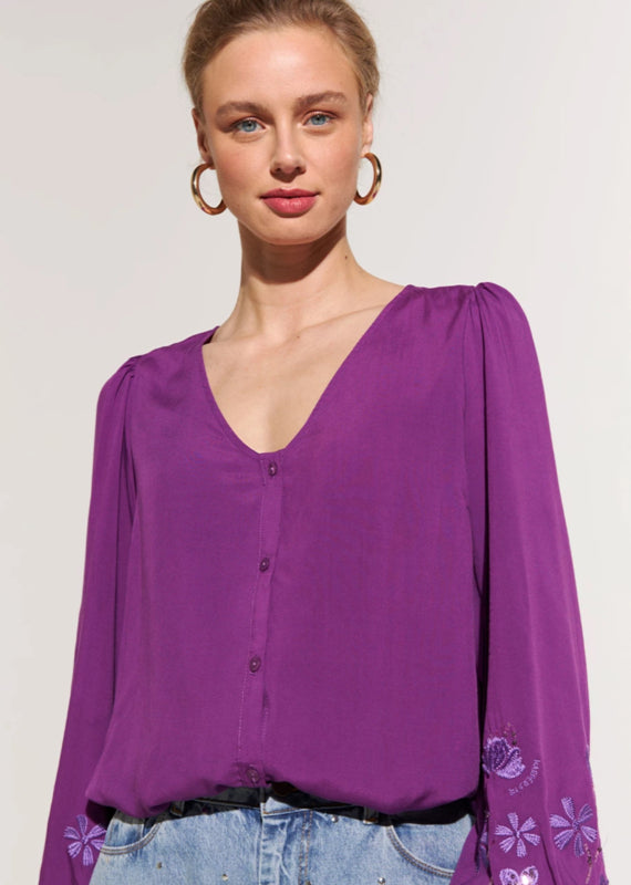 JAMY BLOUSE PURPLE | HARPER & YVE