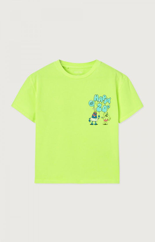 KINDER T-SHIRT FIZVALLEY FLUO MIMOSA | AMERICAN VINTAGE