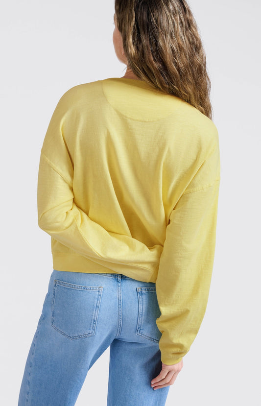OVERSIZED SWEATSHIRT LEMON GRASS YELLOW | YAYA