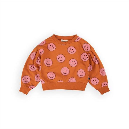 HAPPY FACE PINK SWEATER | CARLIJNQ