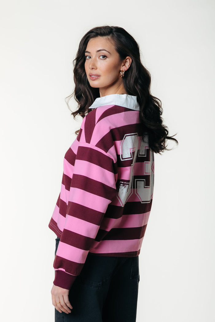 SKYLER STRIPED BOYFRIEND POLO | COLOURFUL REBEL