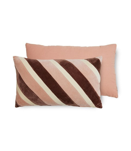 VELVET STRIPED KUSSEN ROSE | HK LIVING