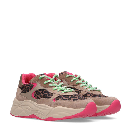 CELEST SNEAKER BEIGE PANTER ROZE | SCOTCH & SODA