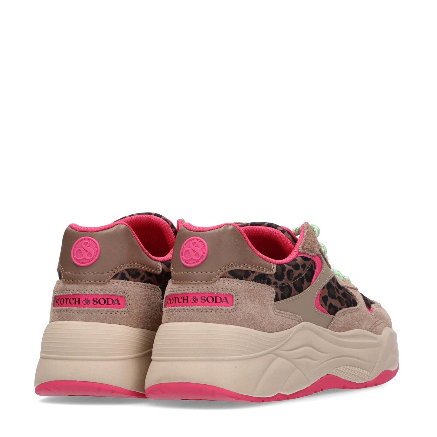 CELEST SNEAKER BEIGE PANTER ROZE | SCOTCH & SODA
