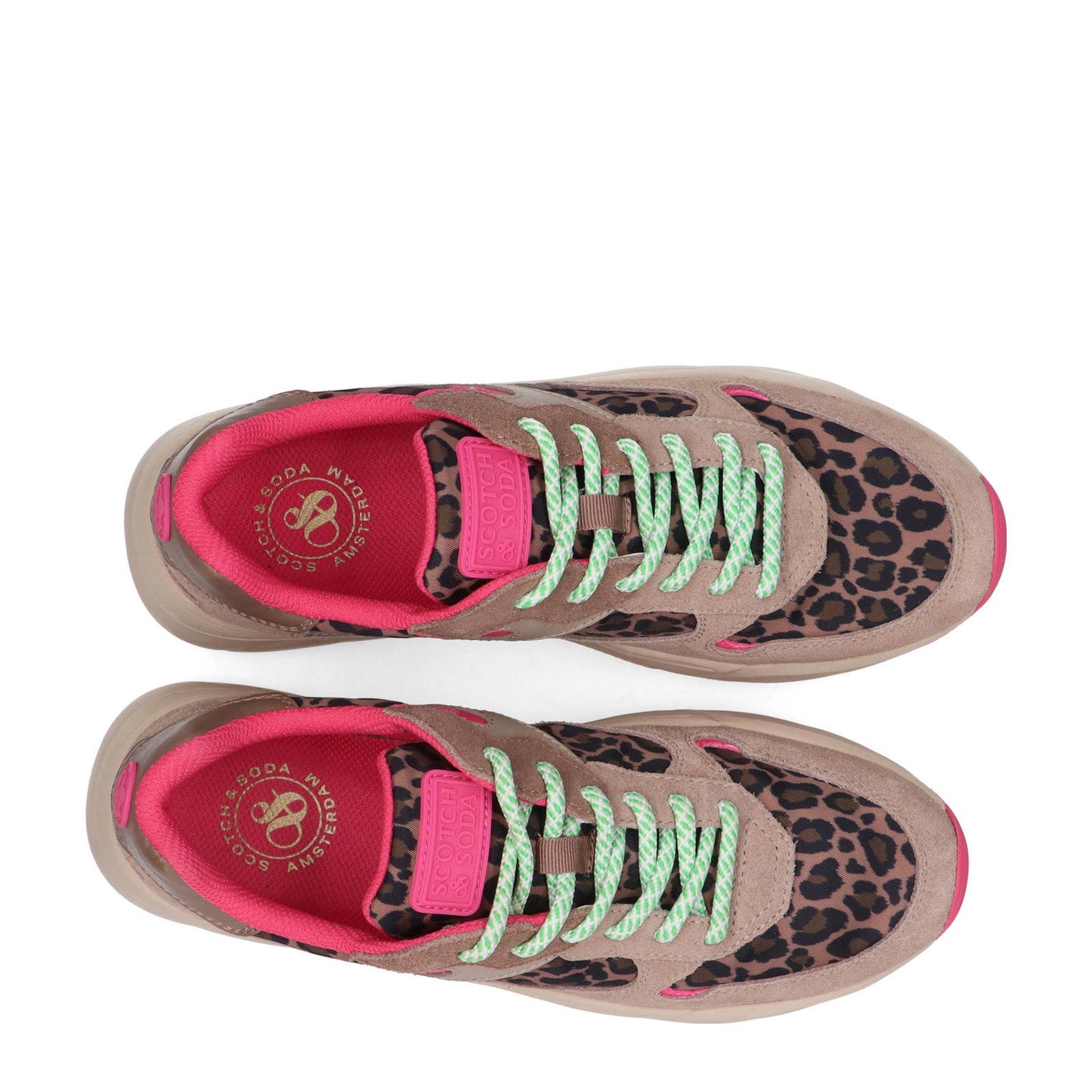 CELEST SNEAKER BEIGE PANTER ROZE | SCOTCH & SODA