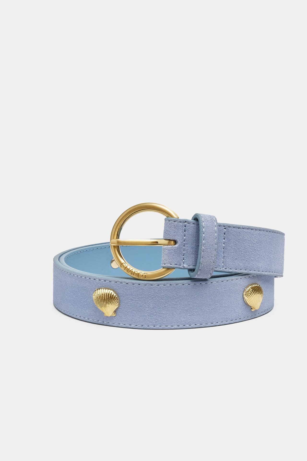 STUDDED SHELL BELT POOL BLUE | FABIENNE CHAPOT