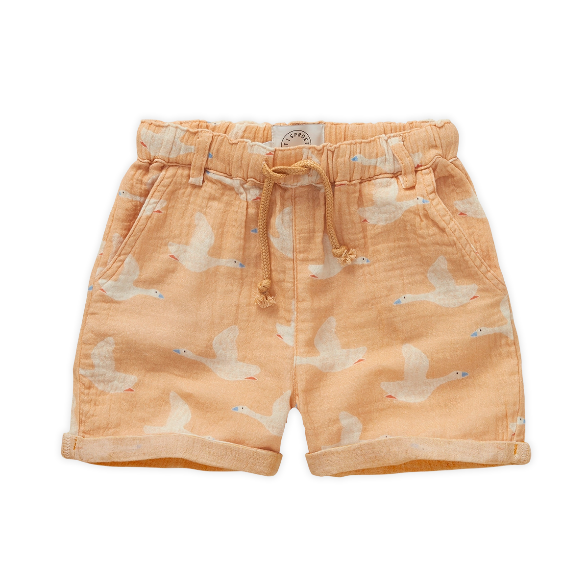 MUSLIN SHORTS GOOSE PRINT | SPROET & SPROUT