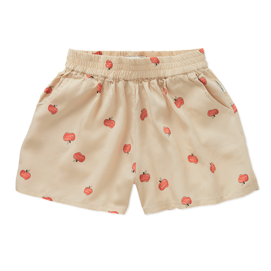 TENCEL LOOSE SHORTS APPLE PRINT | SPROET & SPROUT