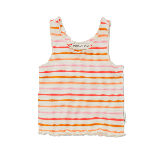 CROPPED SINGLET WAFFLE STRIPES | SPROET & SPROUT