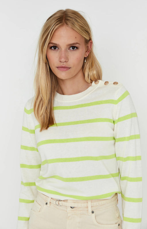 STRIPE TRUI LIME | ANNA BLUE