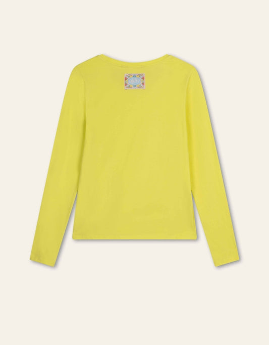 TIZZA LONG SLEEVES JERSEY CREW TOP LIMEADE | OILILY