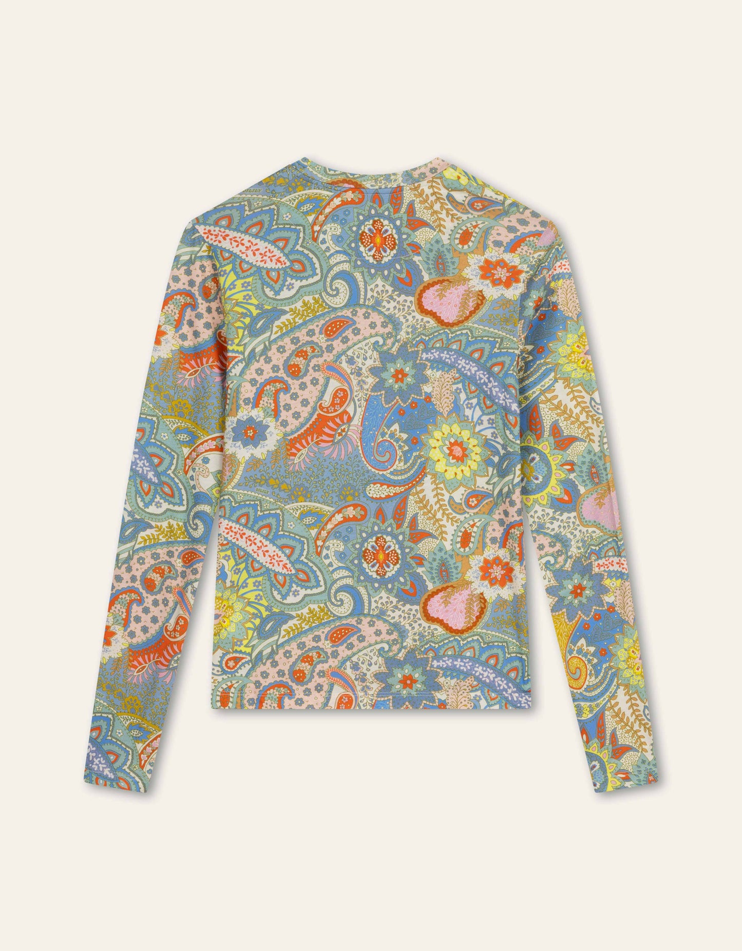 TORDANA LONG SLEEVES JERSEY CREW TOP BRUNNERA BLUE | OILILY