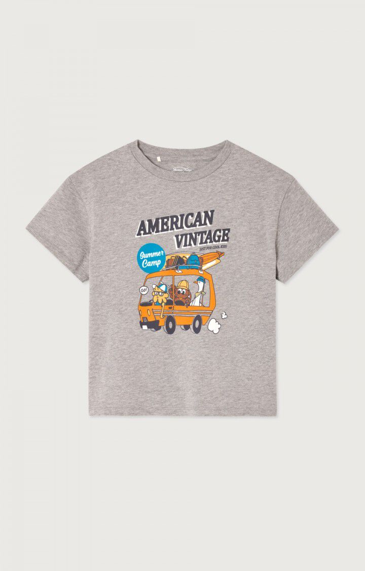 KINDER T-SHIRT FIZVALLEY GRIJS GEVLEKT | AMERICAN VINTAGE