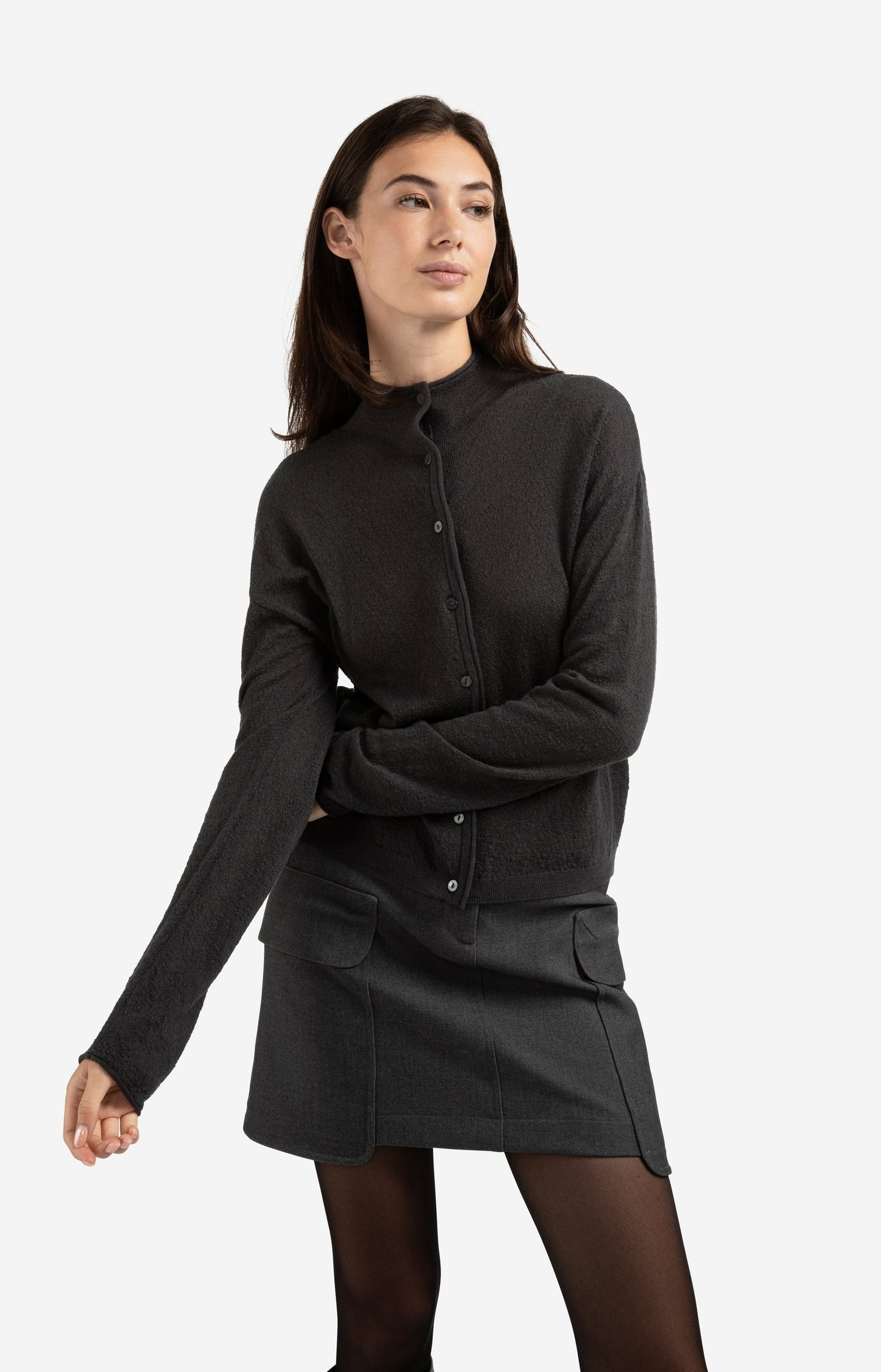 GEBREID VEST MET HOGE HALS | YAYA