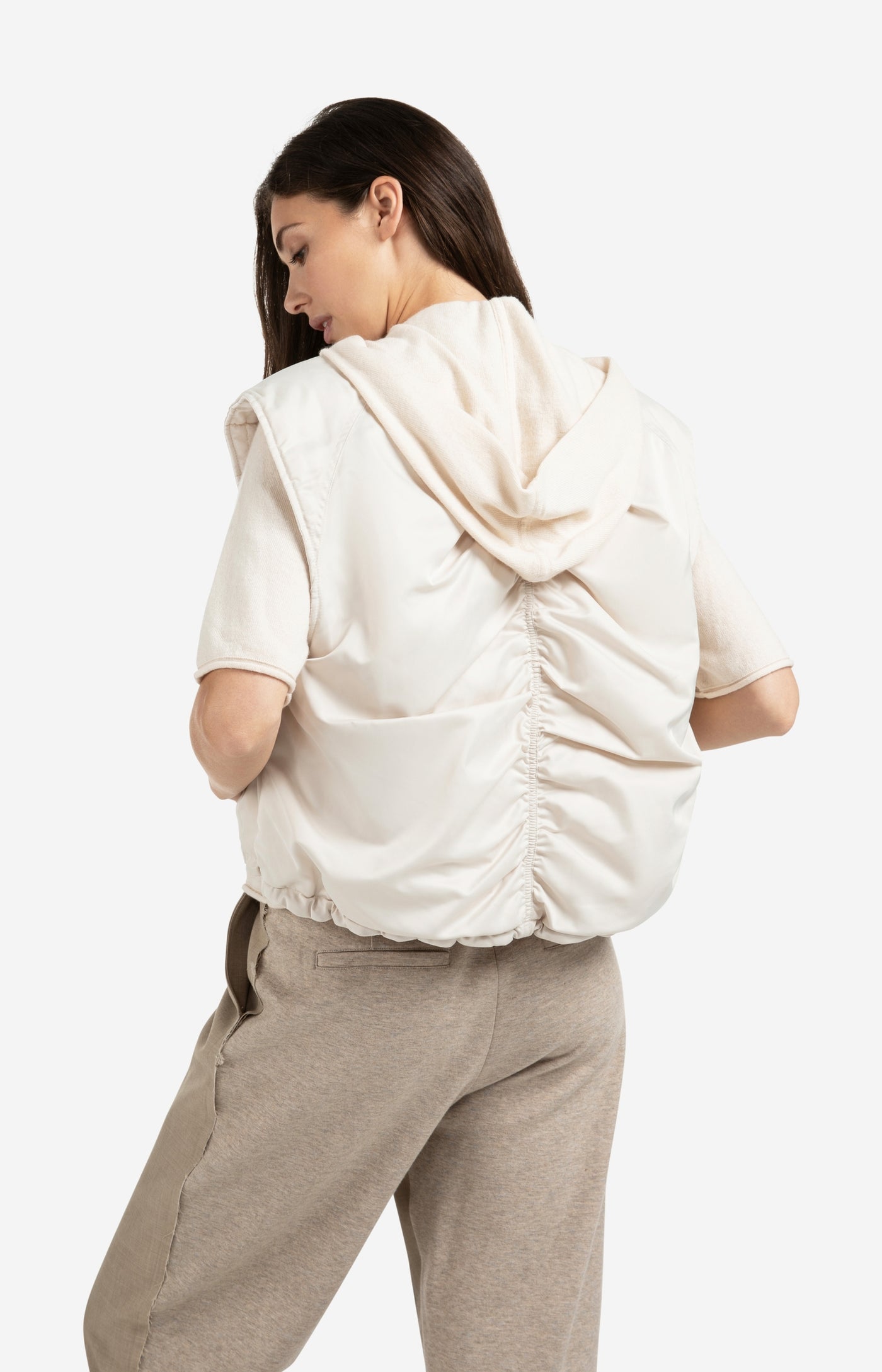 OMKEERBARE BODYWARMER CHALK WHITE | YAYA