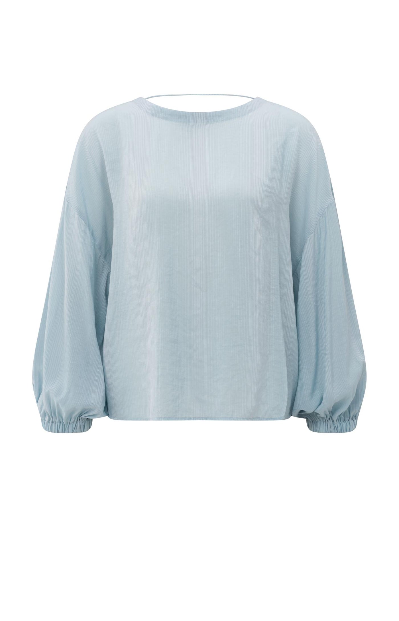 LUCHTIGE TOP MET CRINKLE STOF EN OPEN RUG | YAYA