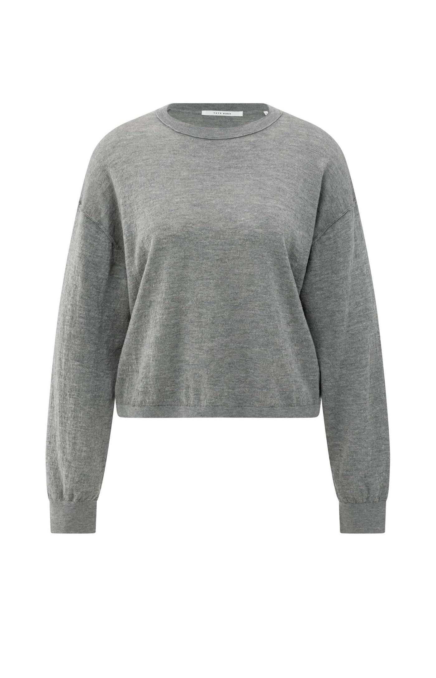 GEBREIDE TRUI MET TEXTUUR EN RONDE HALS | YAYA