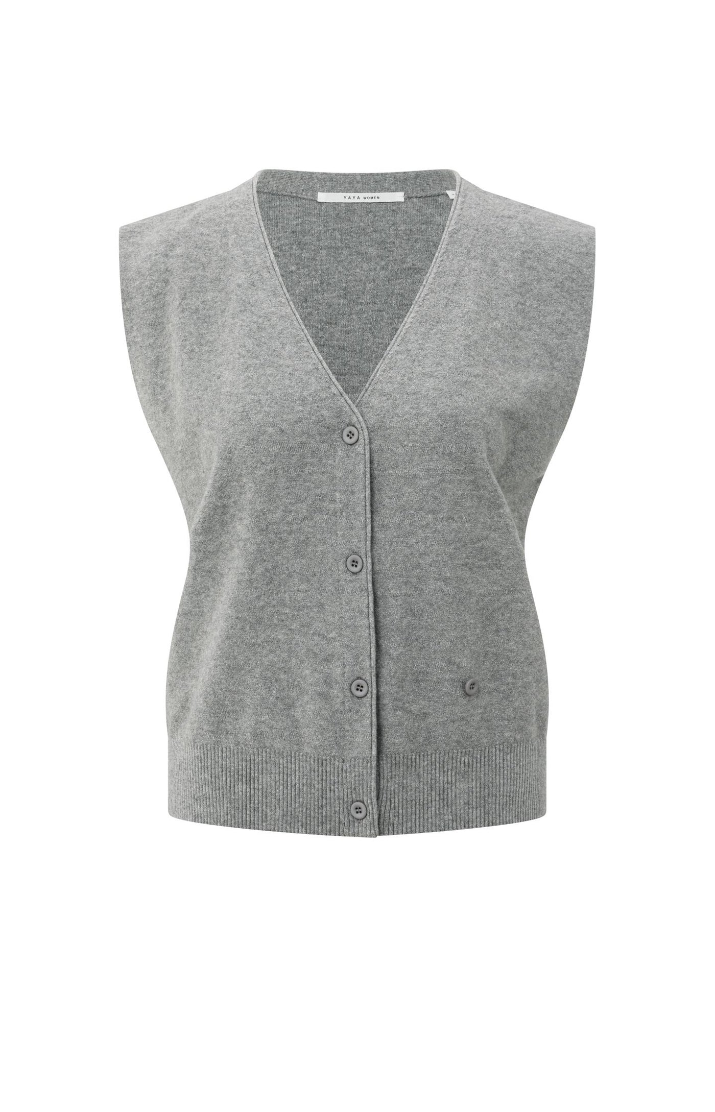 GEBREID GILET MET V HALS | YAYA
