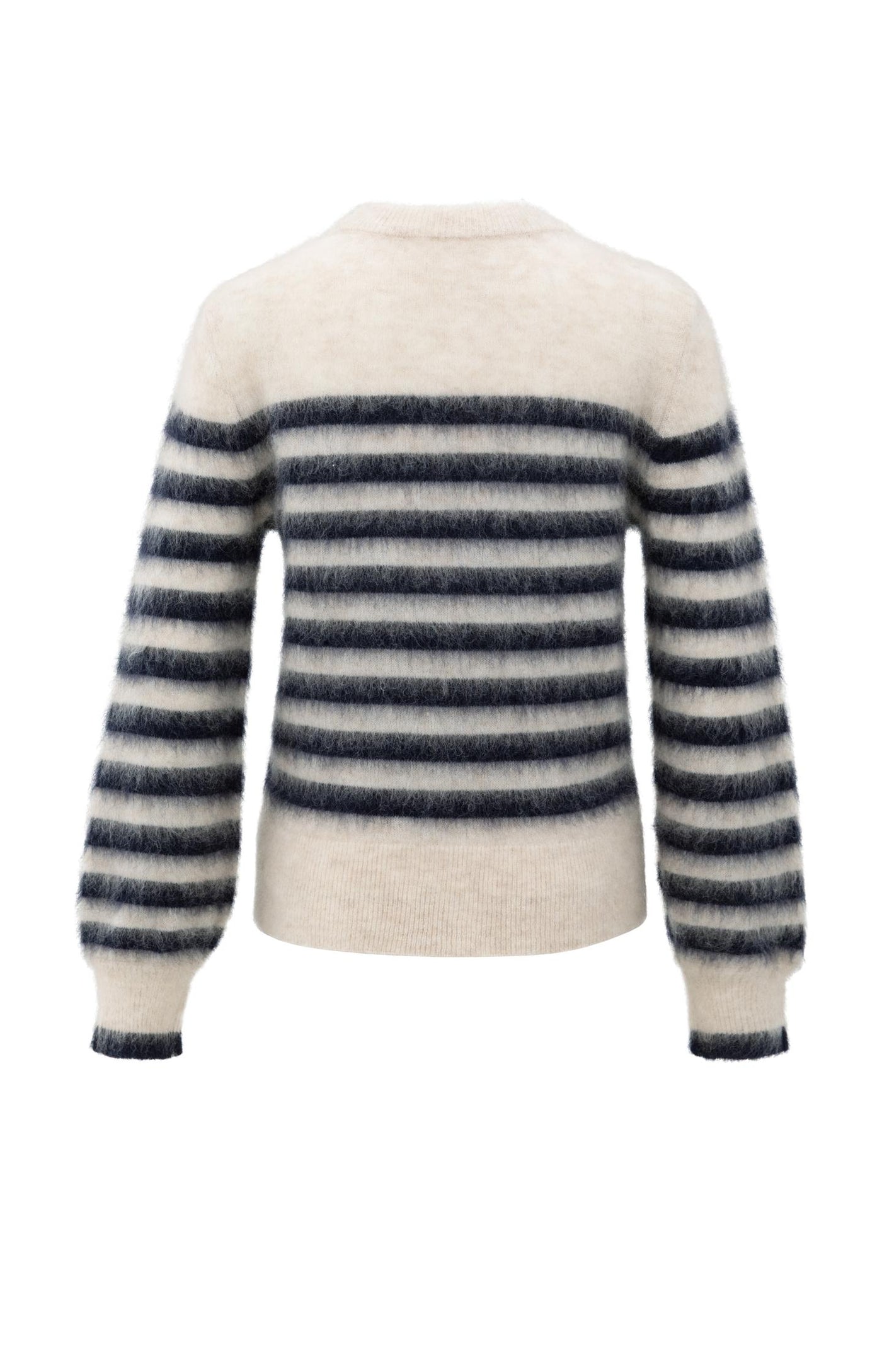 GESTREEPTE TRUI MET RONDE HALS | YAYA