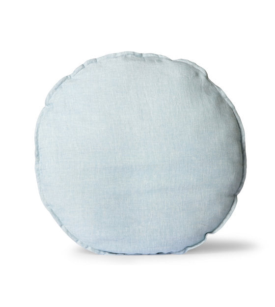 ZITKUSSEN 60 CM LINEN ROUND IJSBLAUW | HK LIVING